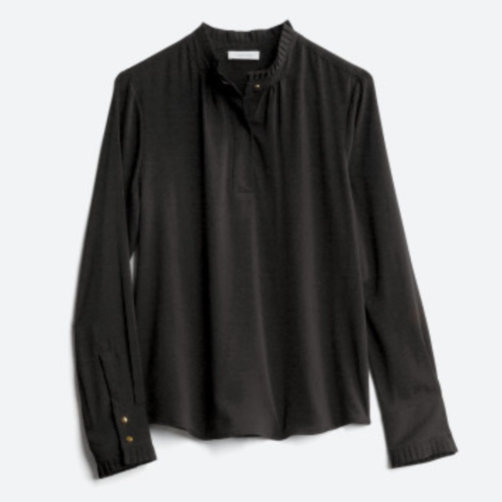 Calvin Klein suit separates Gene pleat detail blouse Black, size M